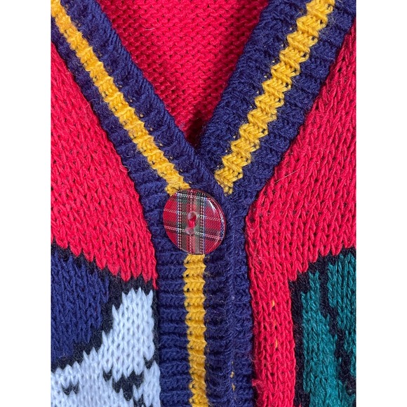 Vintage Mickey & Co Youth Cardigan Front Button Knit Sweater Mickey And Minnie - Picture 11 of 13